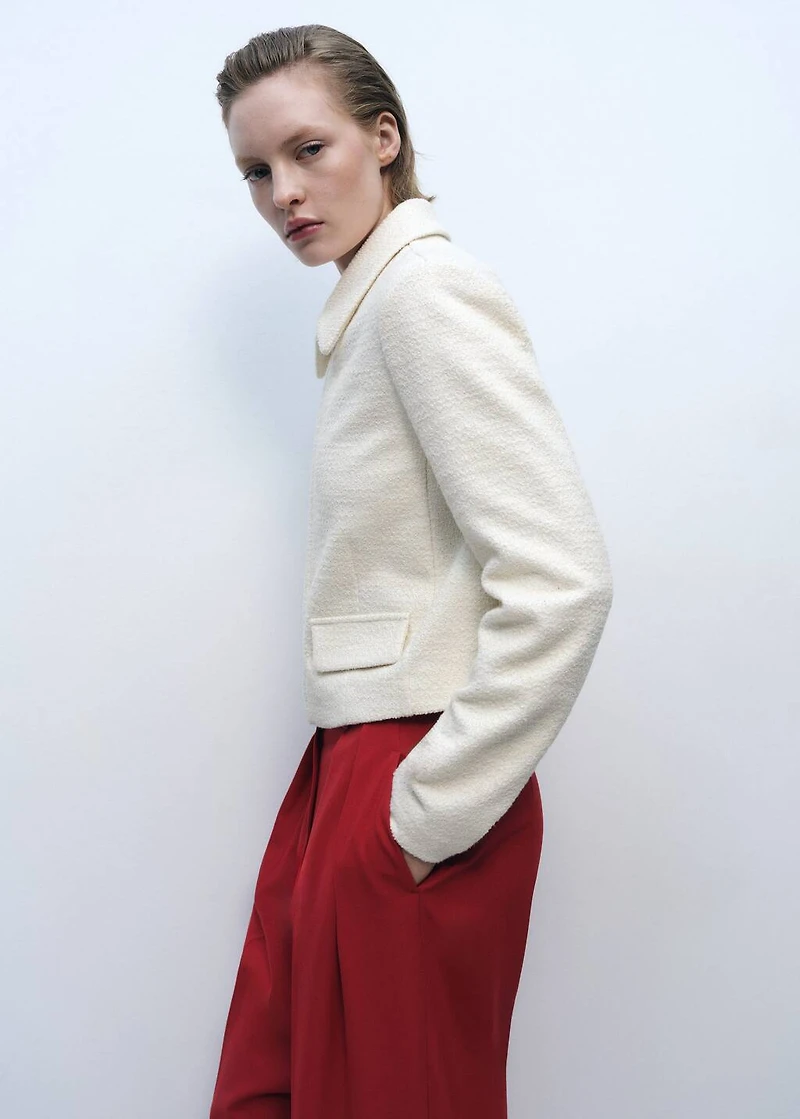 Cotton-blend jacket with lapel