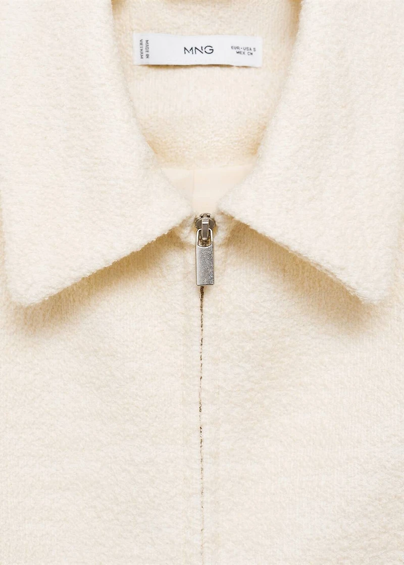 Cotton-blend jacket with lapel