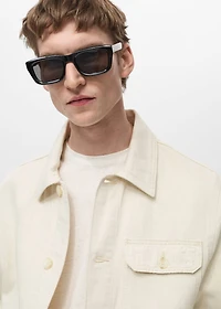 Linen-blend jacket with pockets