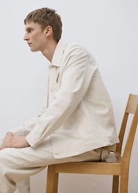 Linen-blend jacket with pockets