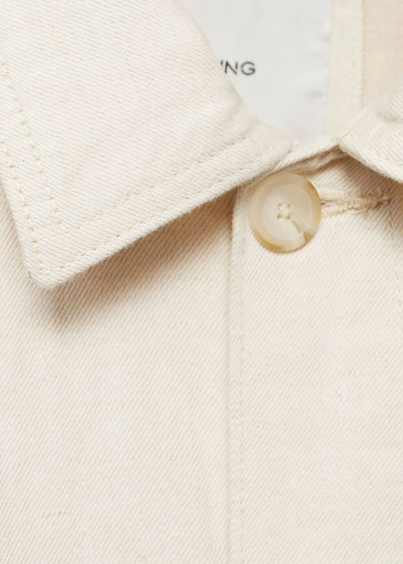 Linen-blend jacket with pockets