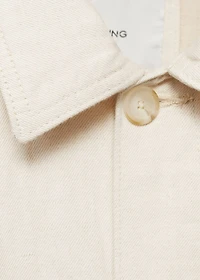 Linen-blend jacket with pockets