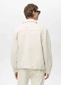 Linen-blend jacket with pockets
