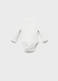 V-neck bodysuit with buttons