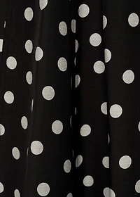 Strapless polka-dot dress