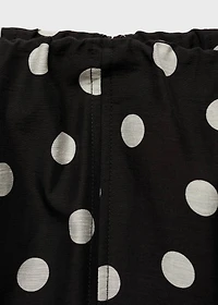 Strapless polka-dot dress