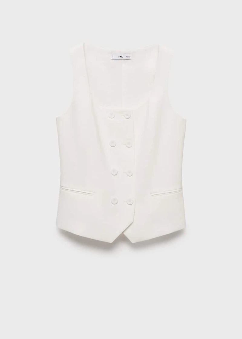 Double-breasted suit vest