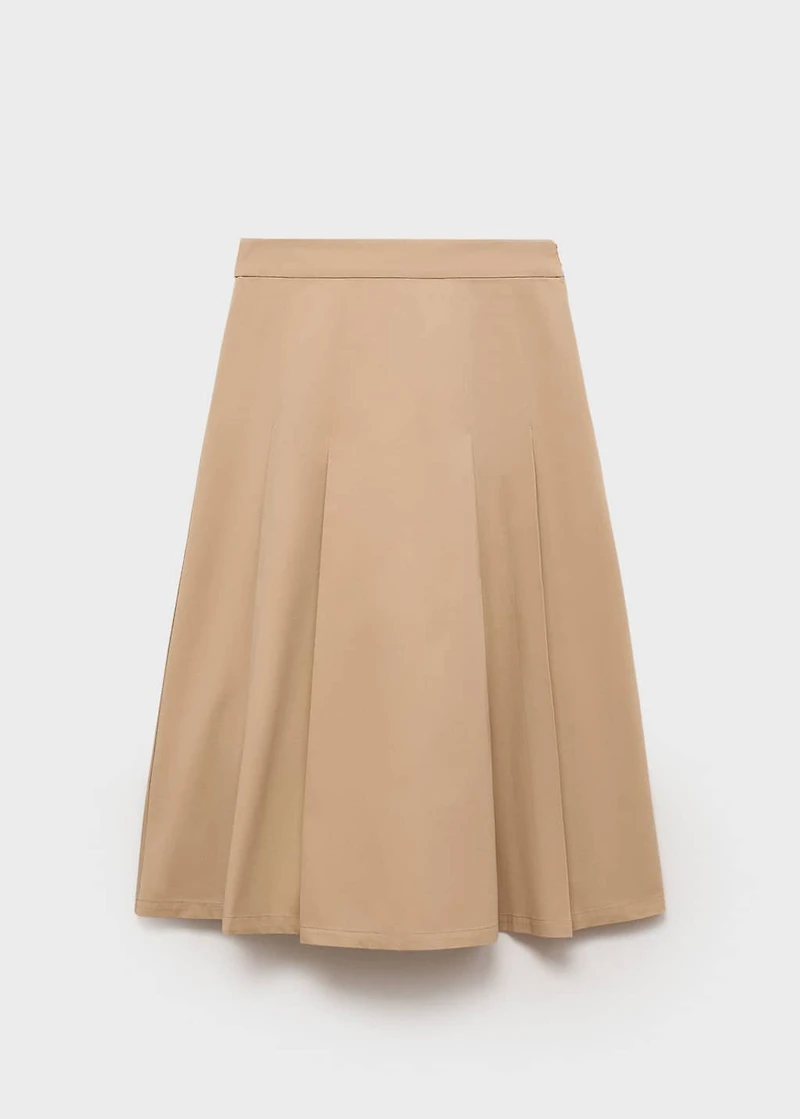 Flared skirt with pleated detail