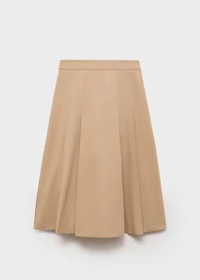 Flared skirt with pleated detail