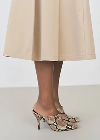 Flared skirt with pleated detail