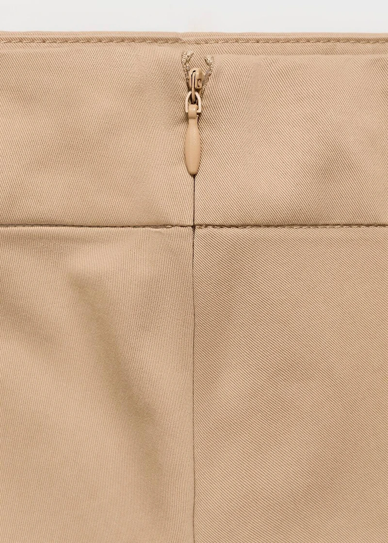Flared skirt with pleated detail