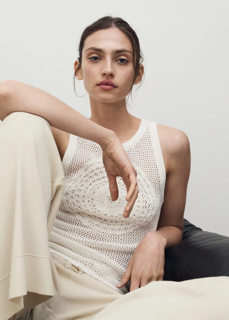 Cotton crochet top