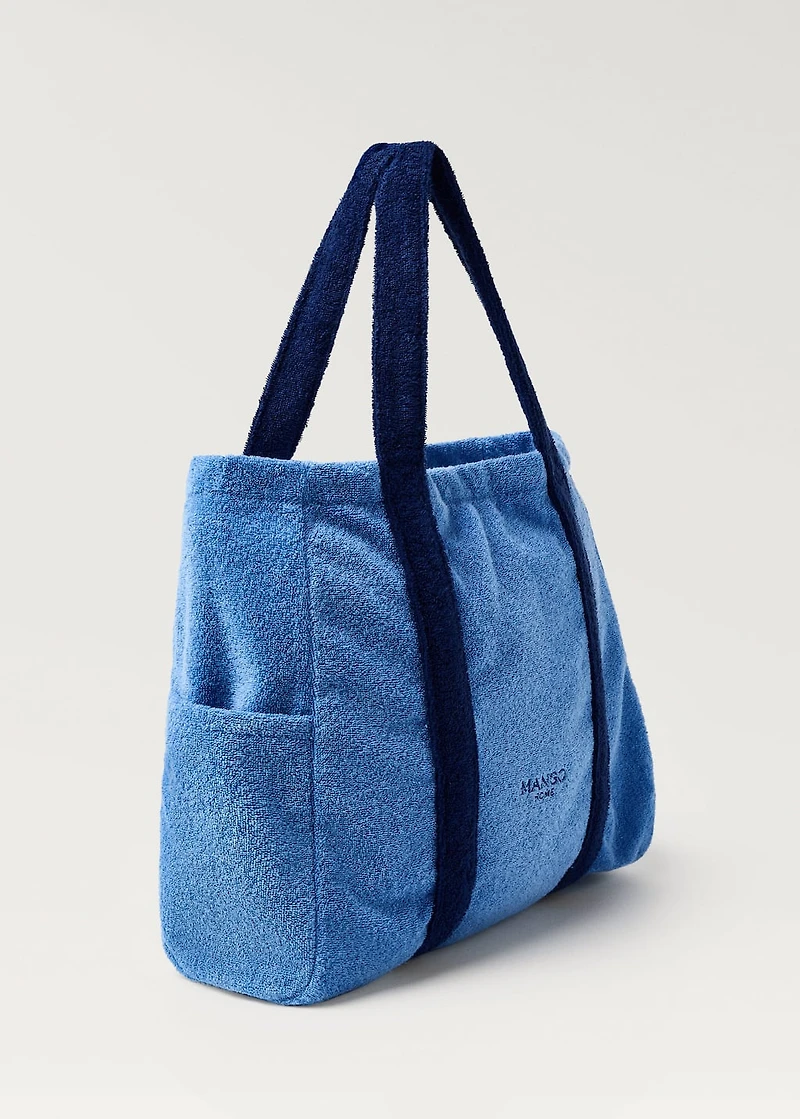 Towel effect beach bag