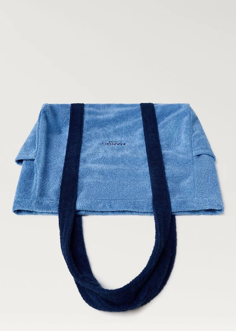 Towel effect beach bag