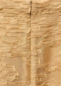 Textured straight skirt