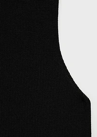 Perkins-neck knitted dress