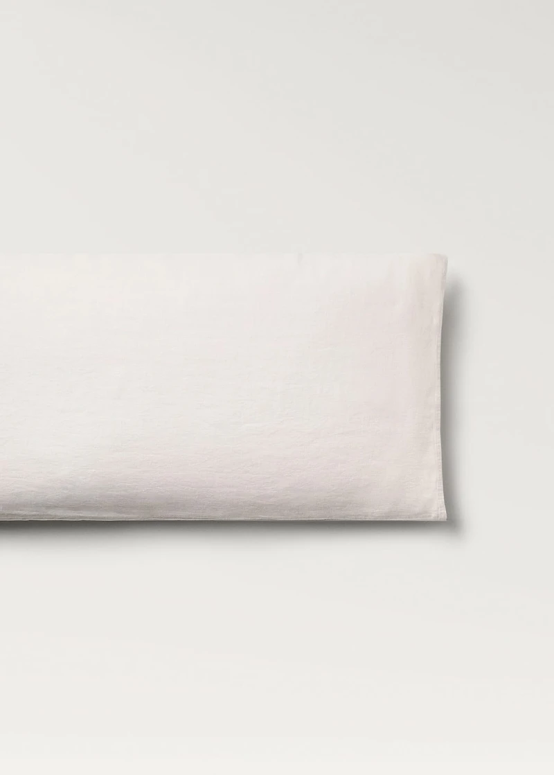 Washed linen pillowcase 45x110 cm