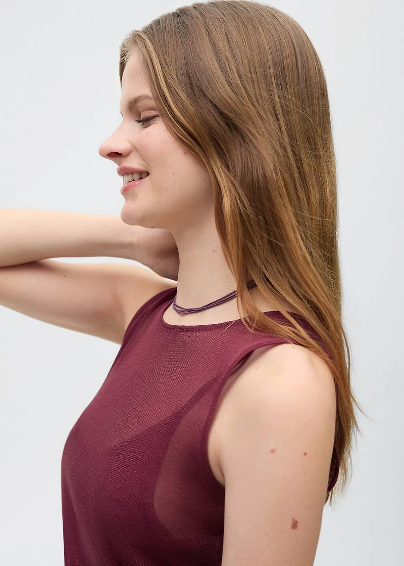 Sheer fabric dress