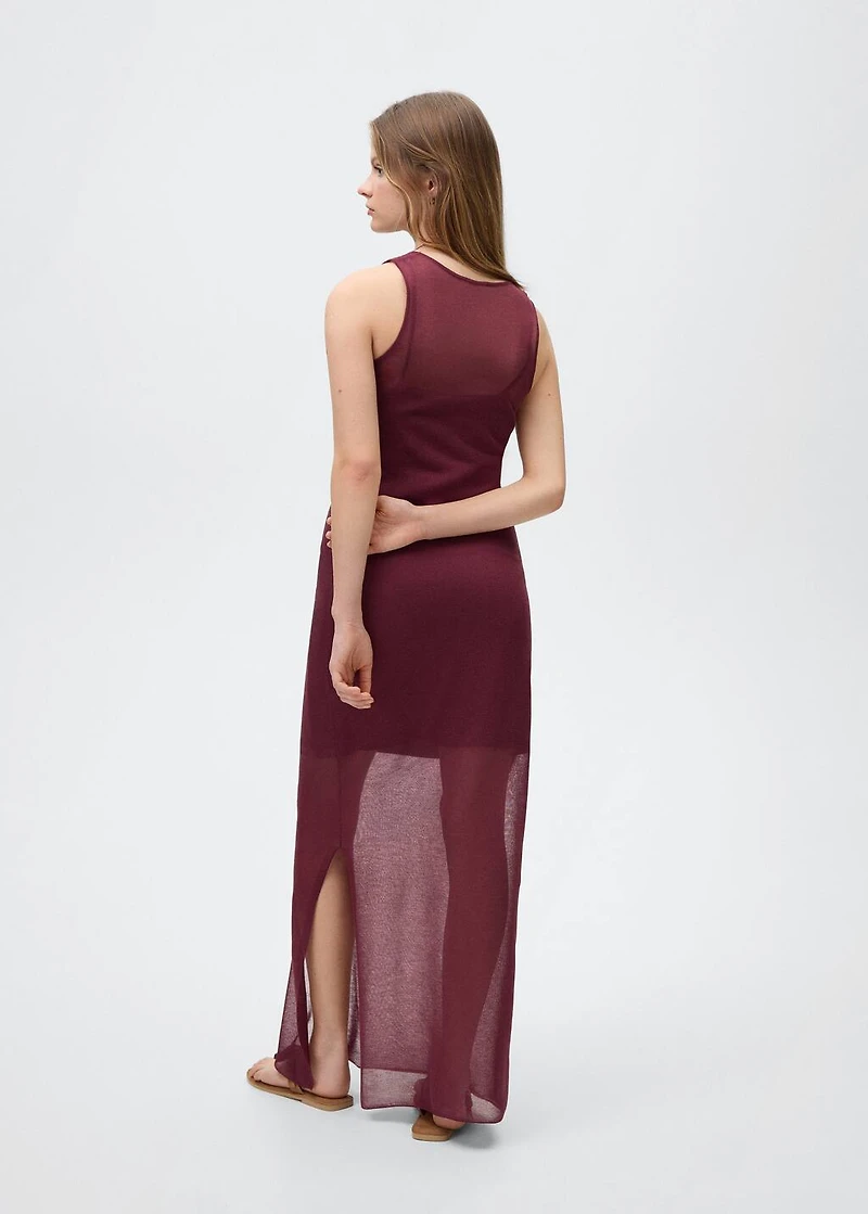 Sheer fabric dress
