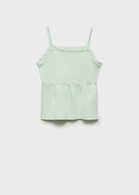 Top with Swiss embroidery detail