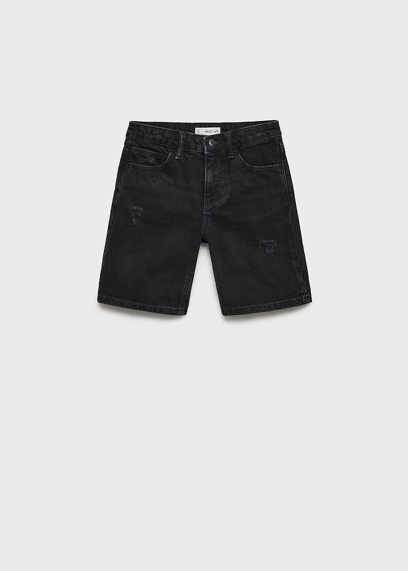 Denim Bermuda shorts