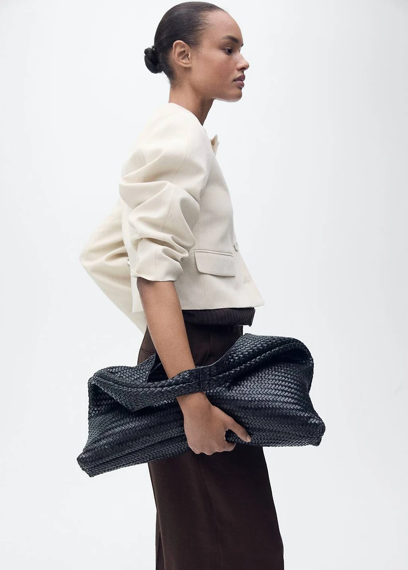 Linen-blend jacket with buttons