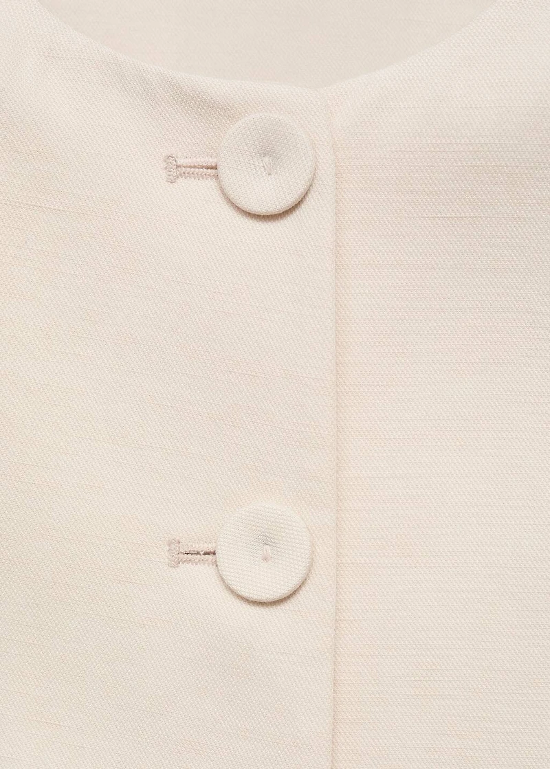 Linen-blend jacket with buttons