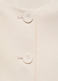 Linen-blend jacket with buttons