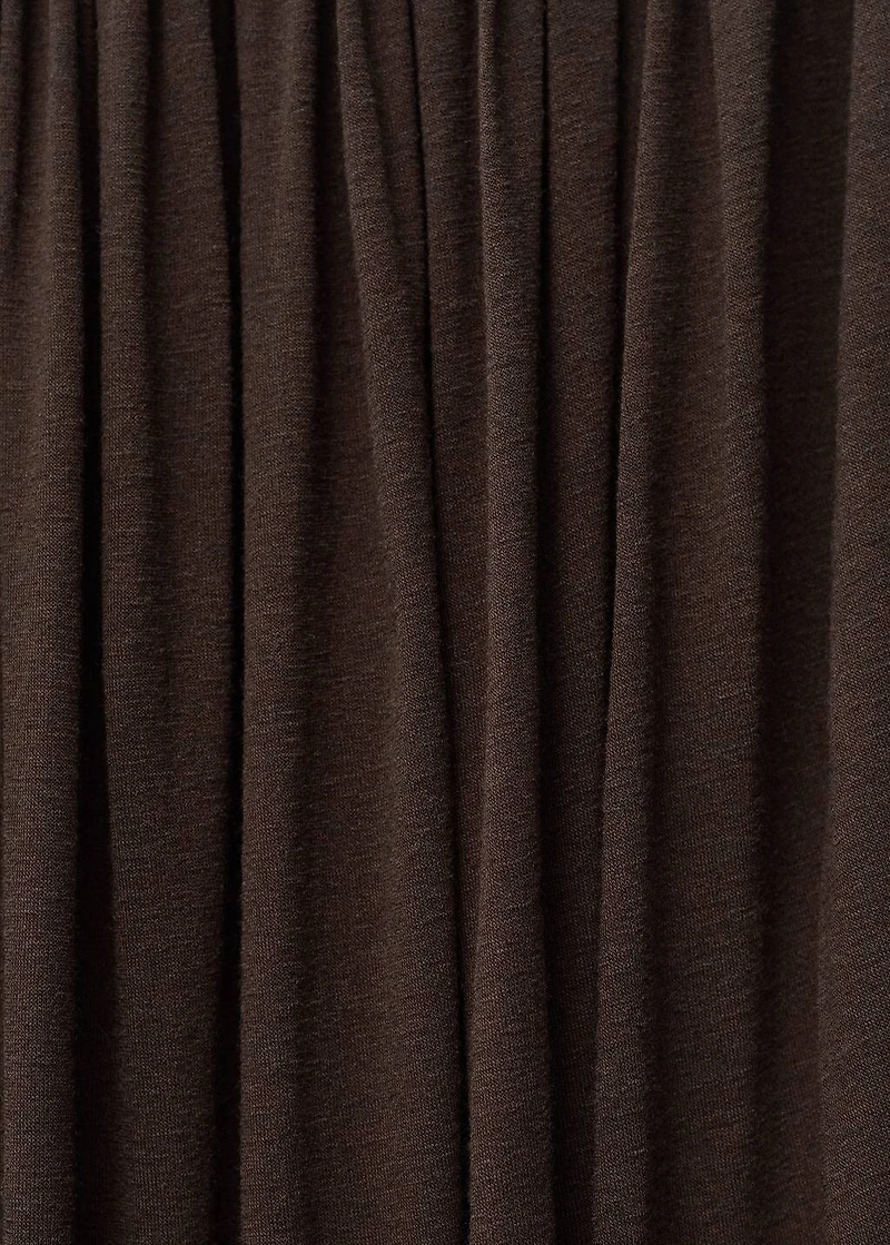 Wool-blend skirt with puffed hem