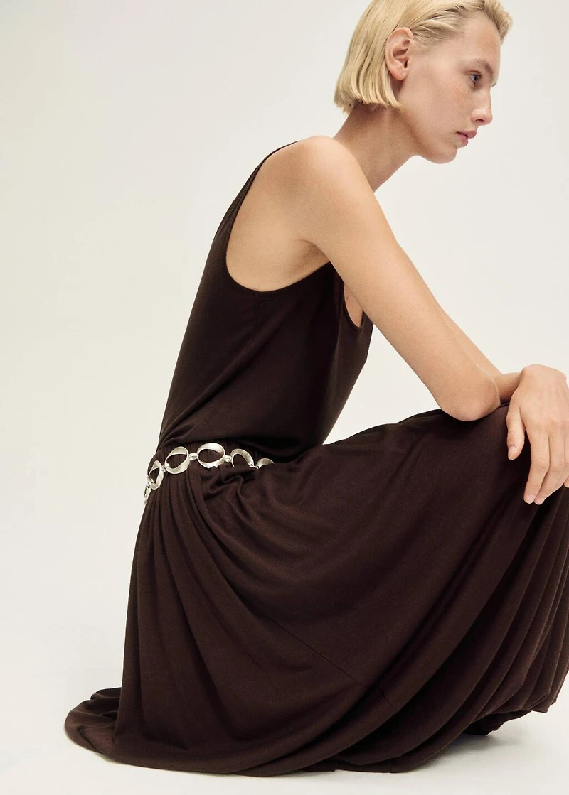 Wool-blend skirt with puffed hem