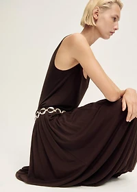Wool-blend skirt with puffed hem