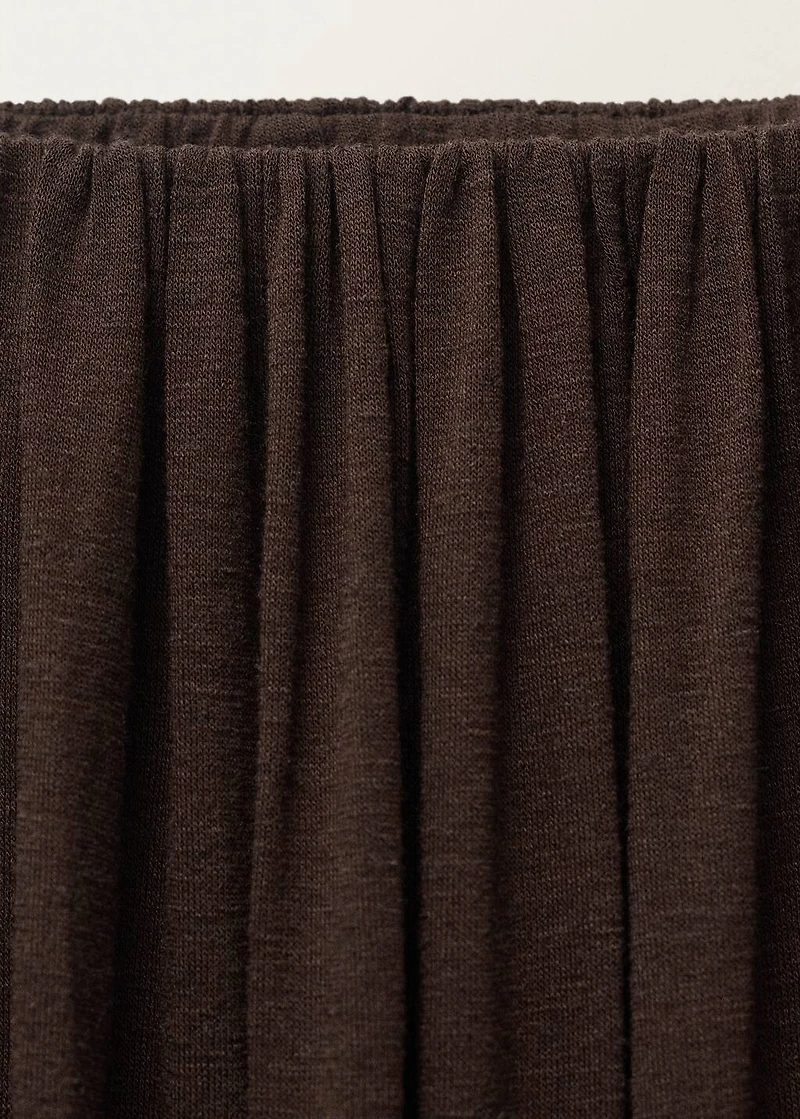 Wool-blend skirt with puffed hem