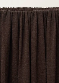 Wool-blend skirt with puffed hem