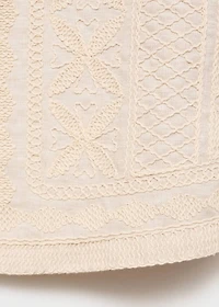 Embroidered linen vest