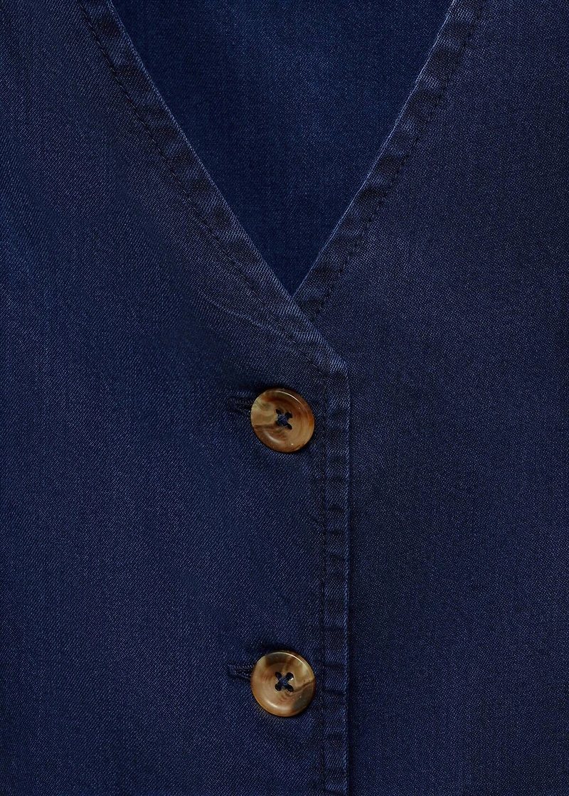Denim-effect lyocell vest