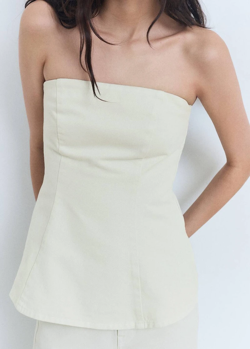 Strapless flared top