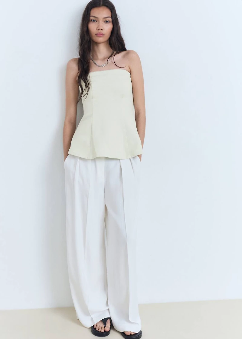 Strapless flared top