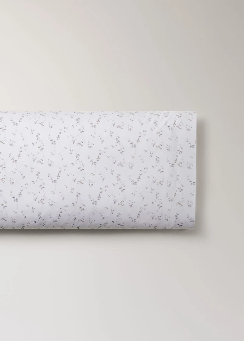 Percale cotton floral pillowcase 45x110 cm