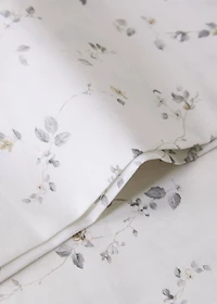 Percale cotton floral pillowcase 45x110 cm