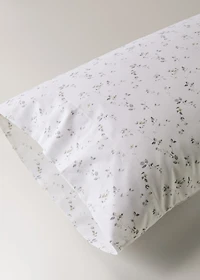 Percale cotton floral pillowcase 45x110 cm