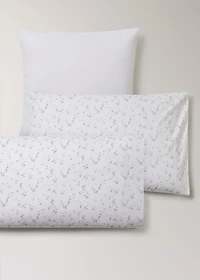 Percale cotton floral pillowcase 45x110 cm