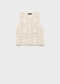 Crochet knitted vest