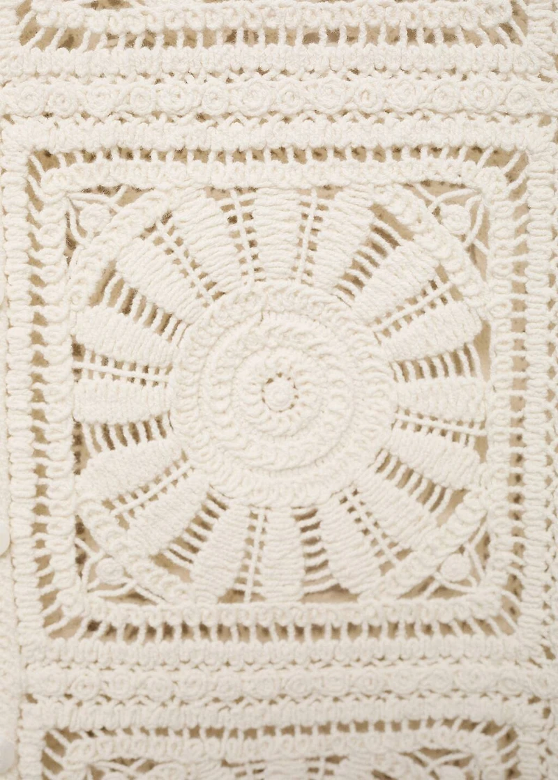 Crochet knitted vest