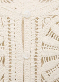 Crochet knitted vest