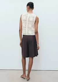 Crochet knitted vest