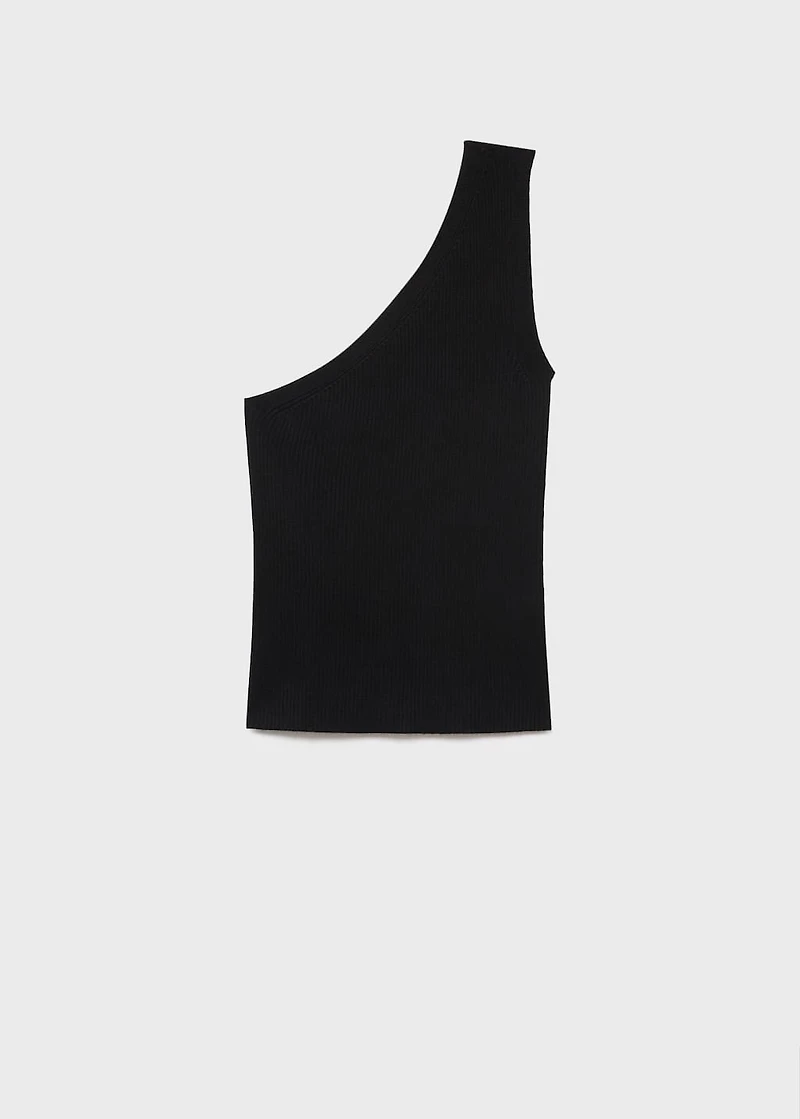 Knit asymmetric top