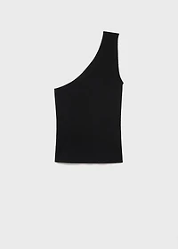 Knit asymmetric top