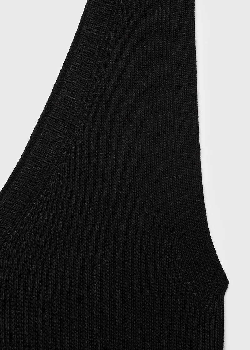 Knit asymmetric top
