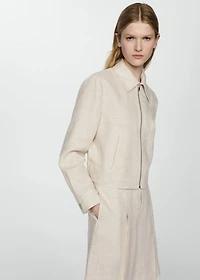 100% linen jacket with zip