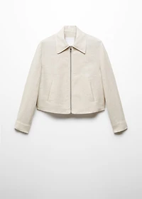 100% linen jacket with zip